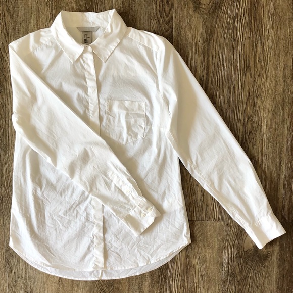 H&M White Button-Down Blouse - Picture 3 of 13